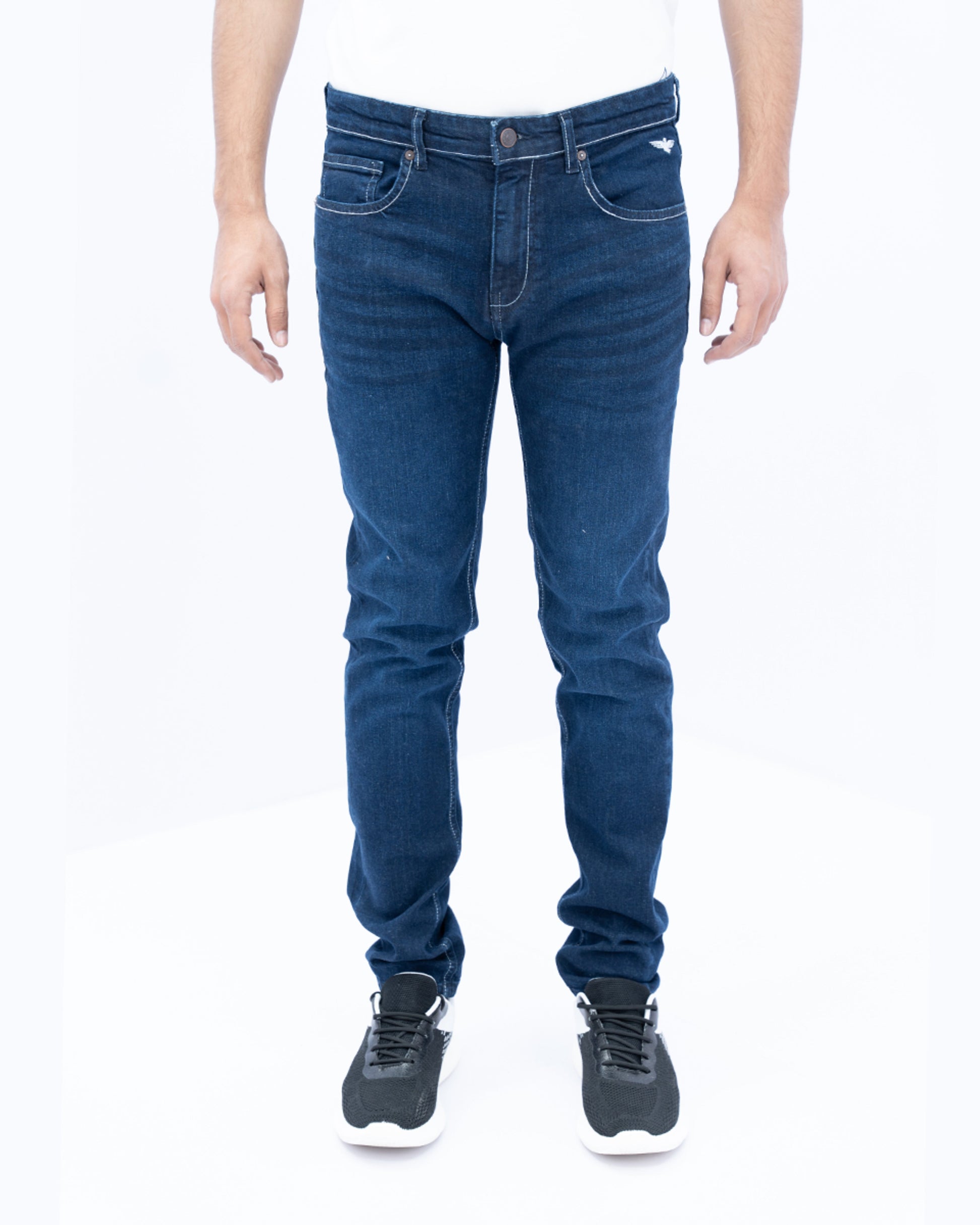 Men Dark Blue Carrot Fit Jeans