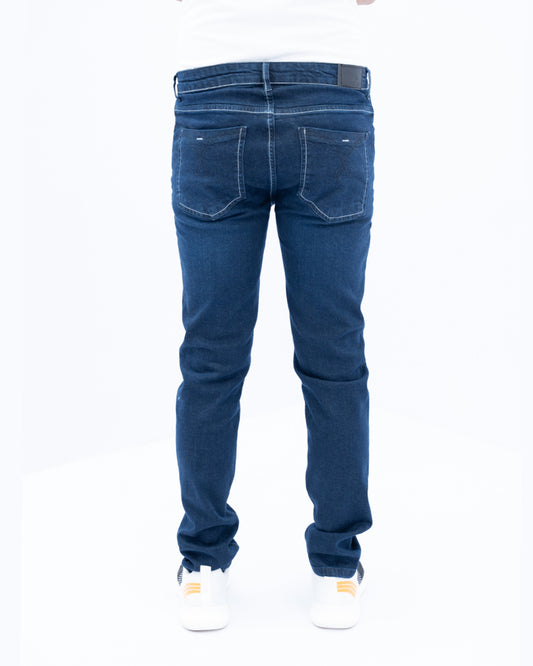 Men Dark Blue Carrot Fit Jeans 2