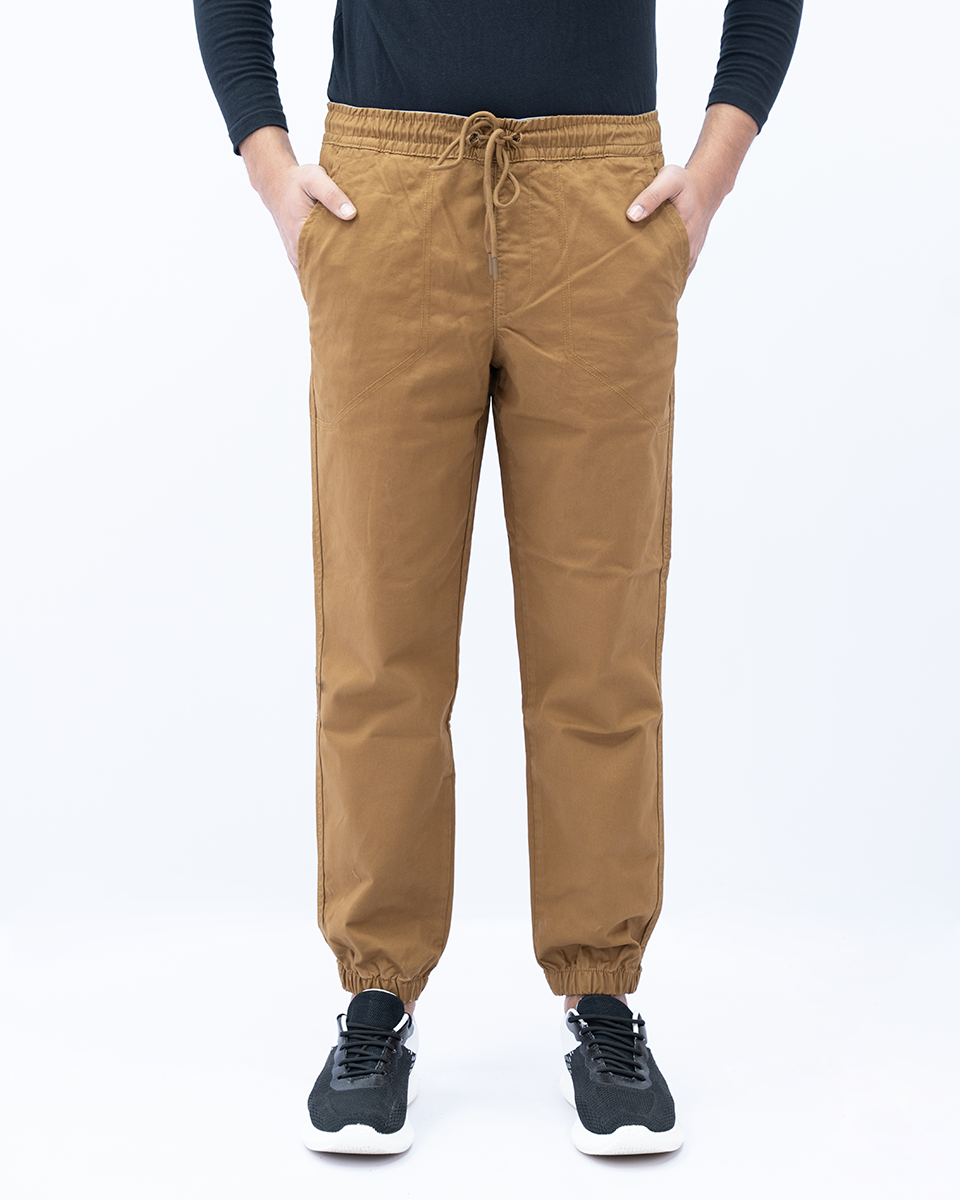 Men Jogger Elasticated Trouser - Brown