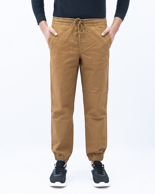 Men Jogger Elasticated Trouser - Brown