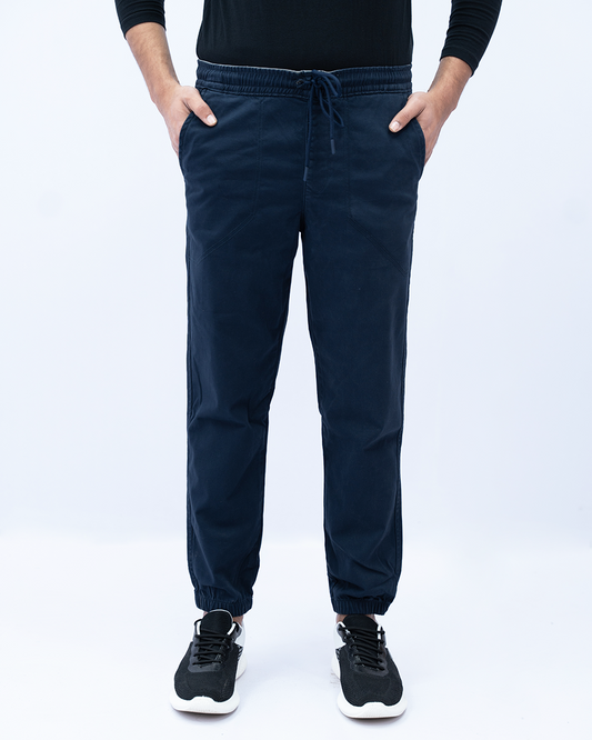 Men Jogger Elasticated Trouser - Navy