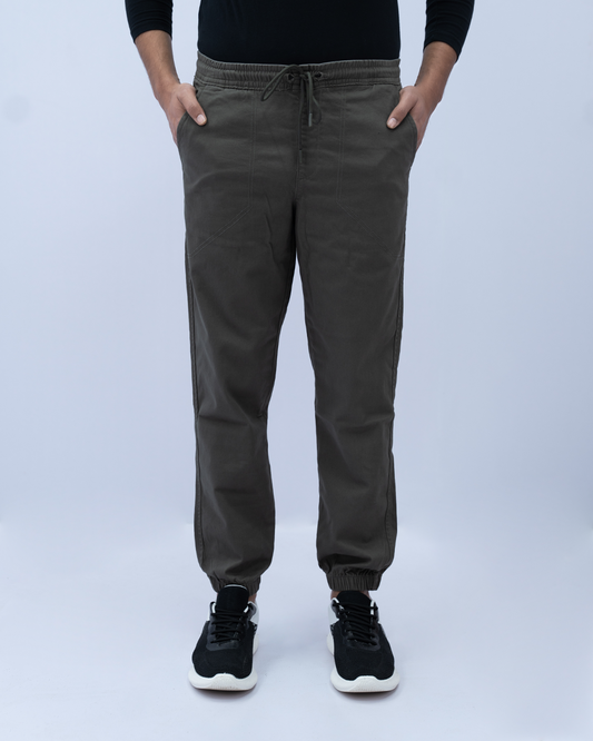 Men Jogger Elasticated Trouser - Olive