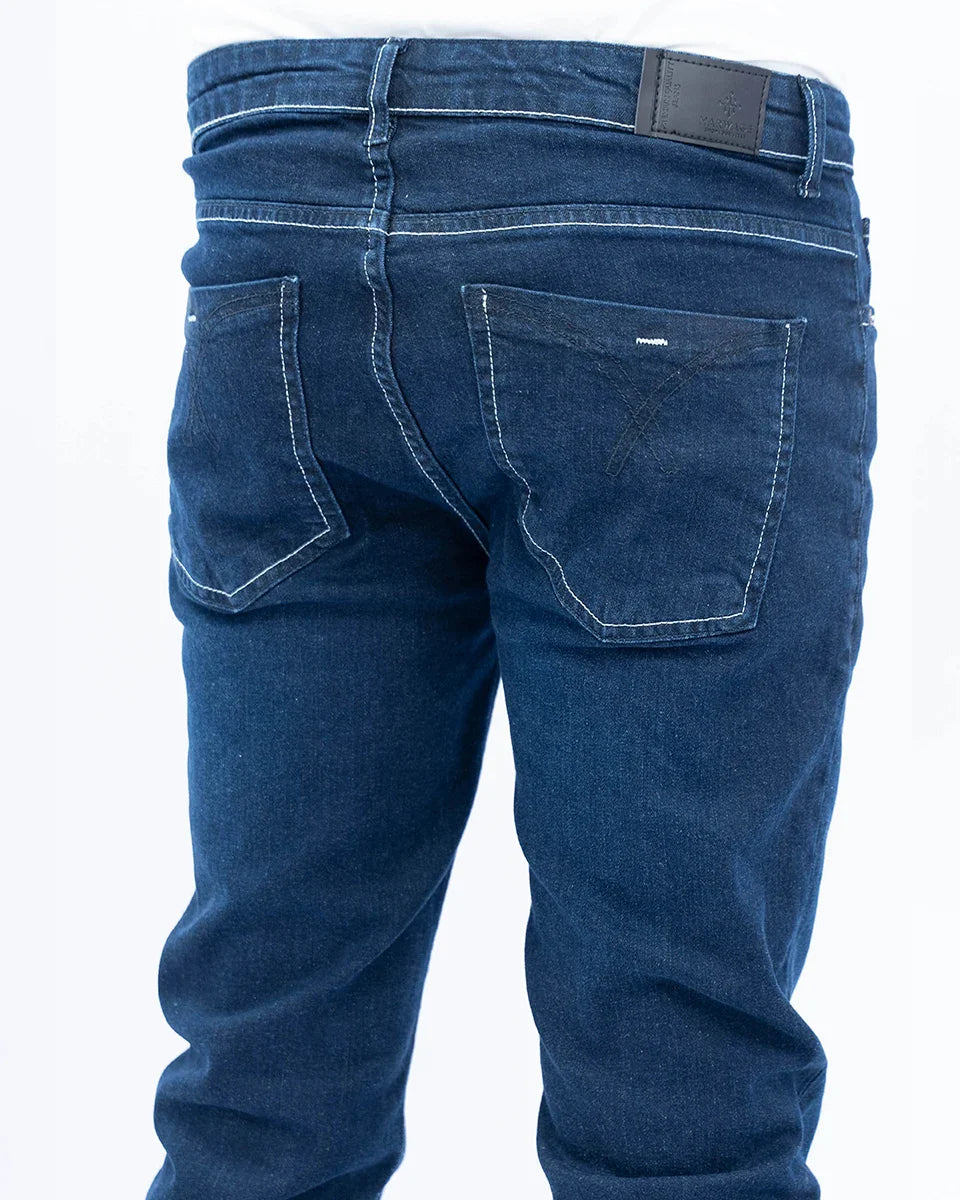 Men Mid Blue Carrot Fit Jeans 3