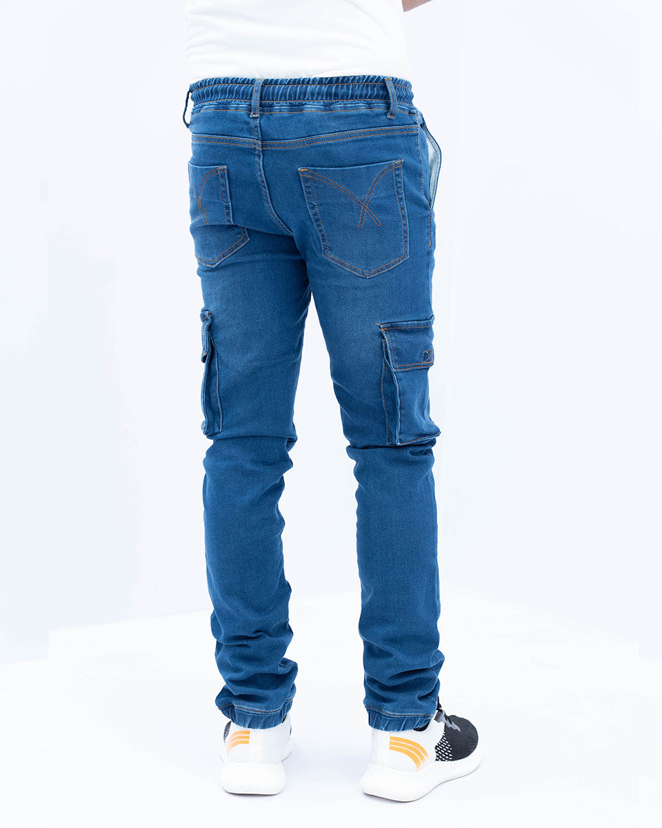 Men Mid Blue Jogger Jeans 2