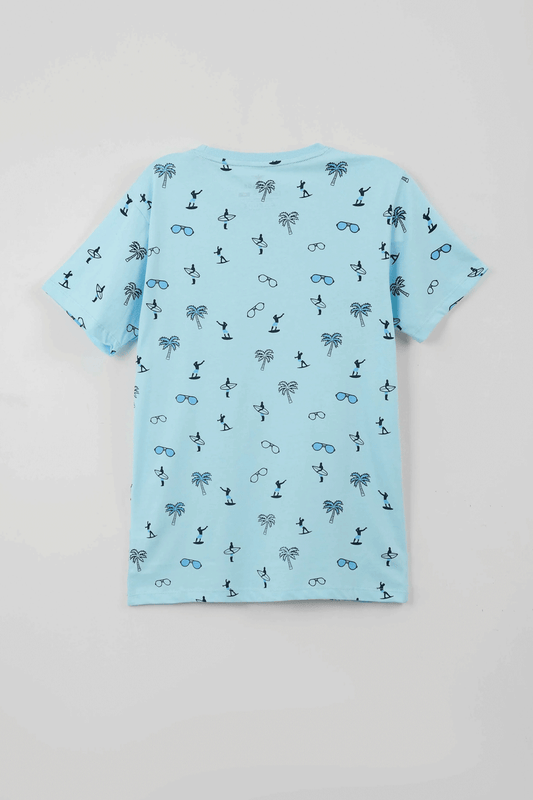 Men's All-Over Printed Cotton T-Shirt - Spun Sugar
