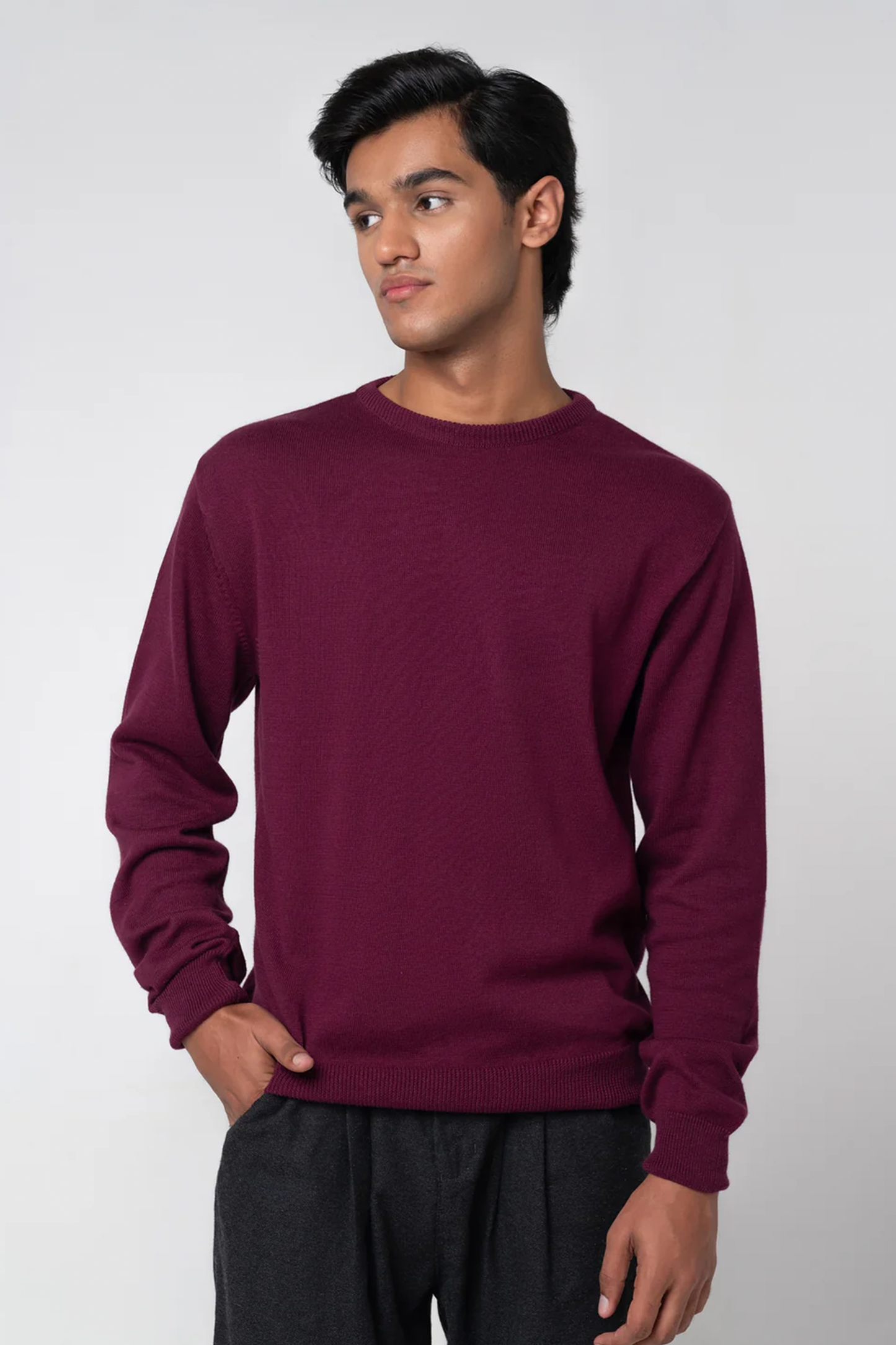 Men’s Crew Neck Sweater - Maroon