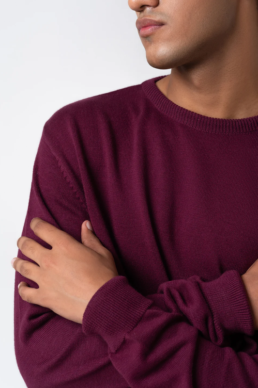 Men’s Crew Neck Sweater - Maroon