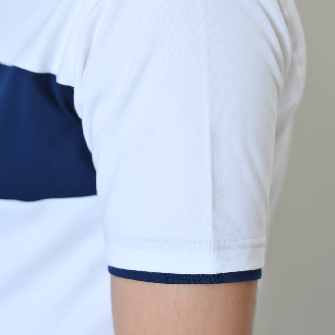 Men Round Neck T Shirt - White