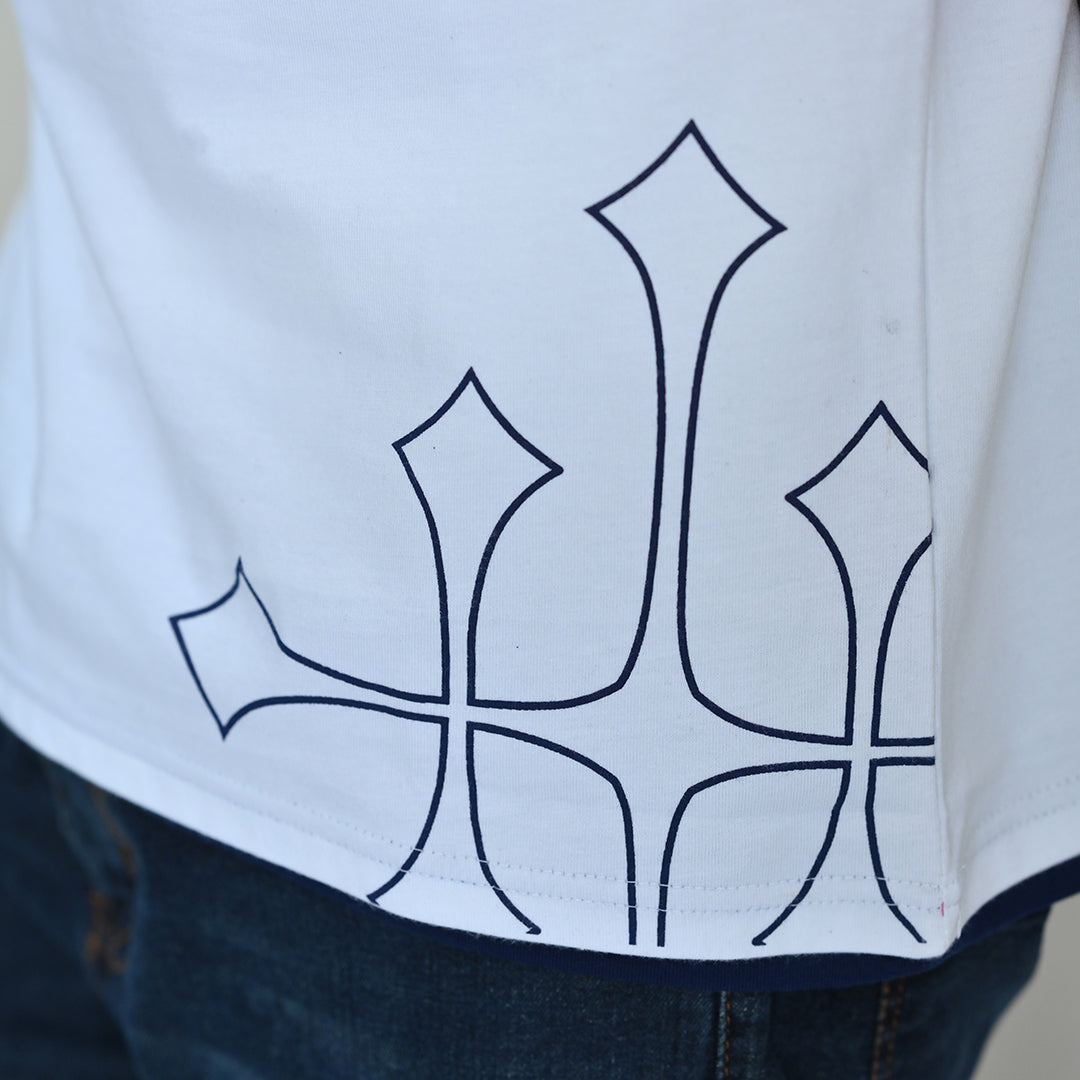 Men Round Neck T Shirt - White