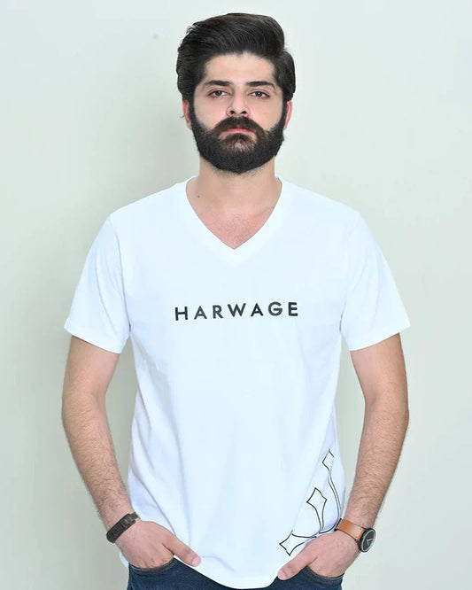 Men Basic V-Neck T-Shirt – 2 Colors - Harwage