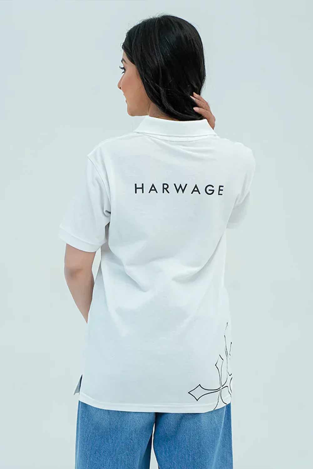 Women Basic Polo Shirt - White