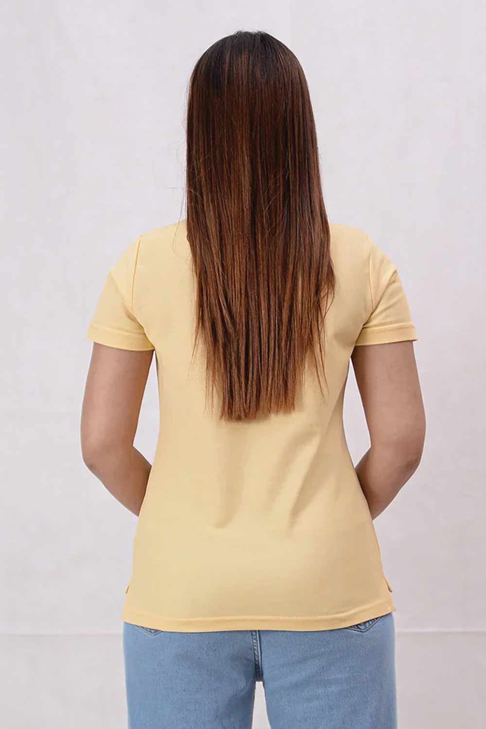 Women Basic Premium Polo Shirt - Sunlight