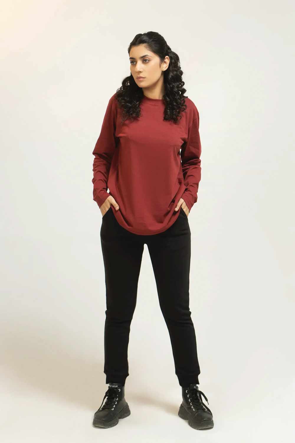 Women Full Sleeve Shirt - Merlot