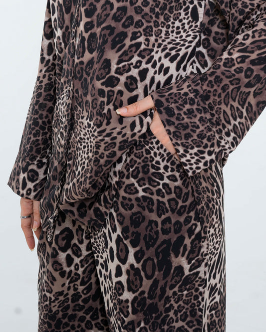 Women Leopard Print Co-Ord Set