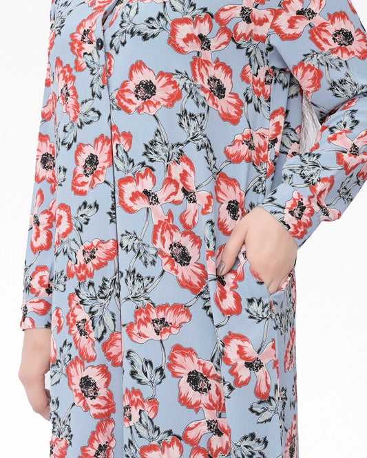 Women Maxi Dress - Moonstone Blue