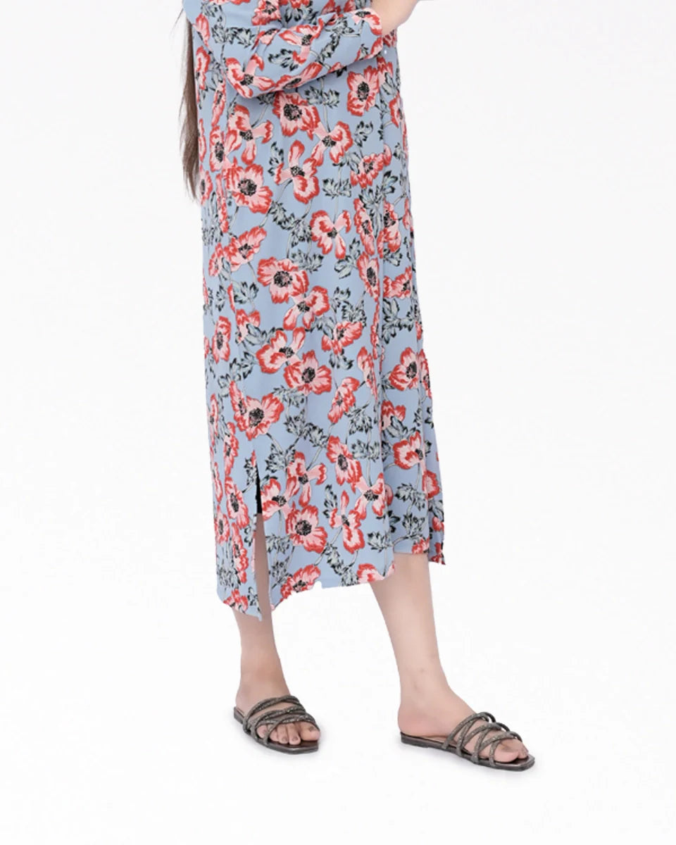 Women Maxi Dress - Moonstone Blue