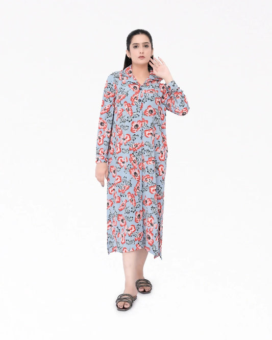 Women Maxi Dress - Moonstone Blue