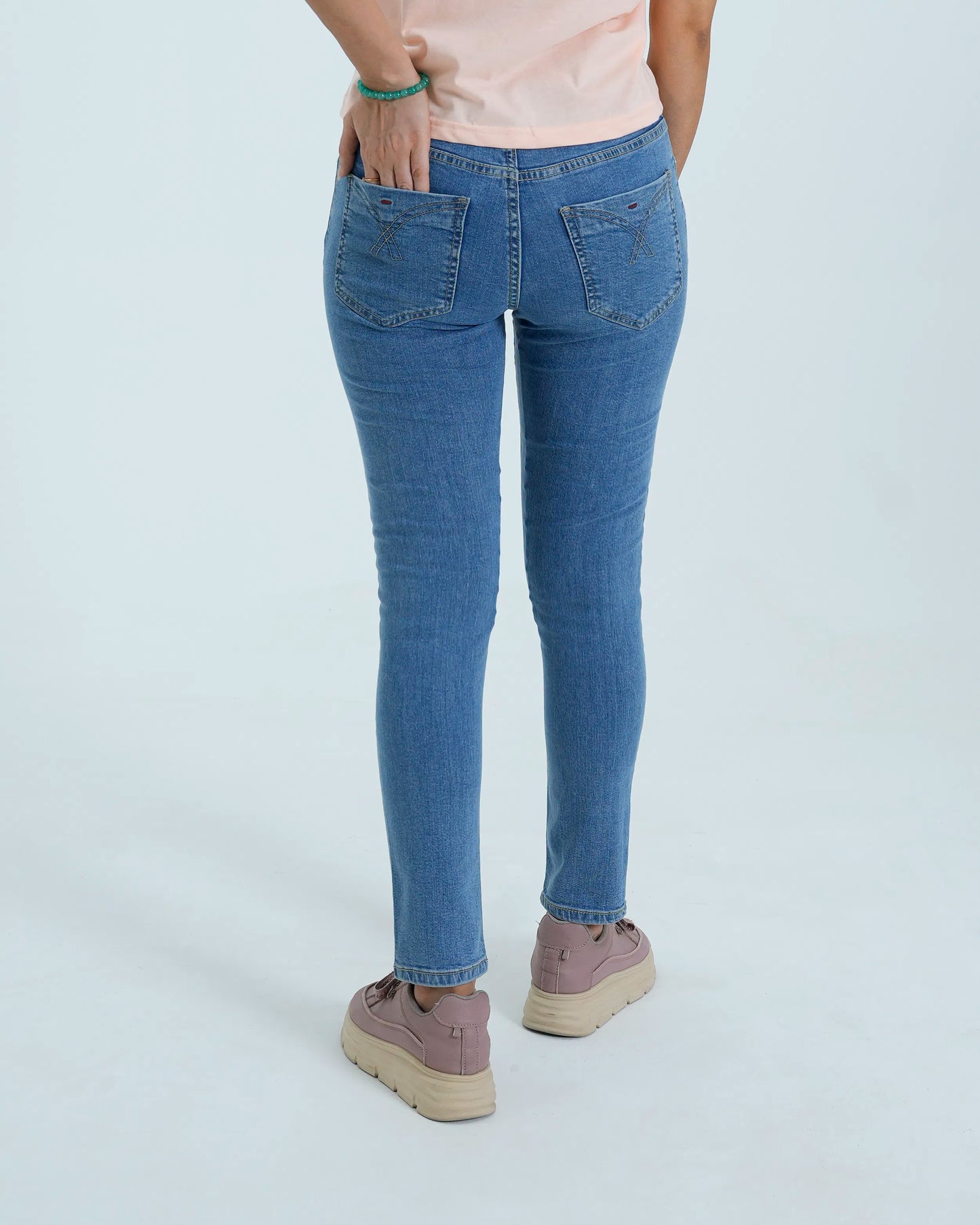Women Slim Fit Denim Jeans - Light Blue