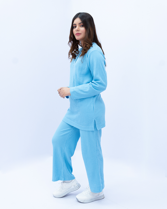 Women Plain Co-Ord Set - Jacaranda