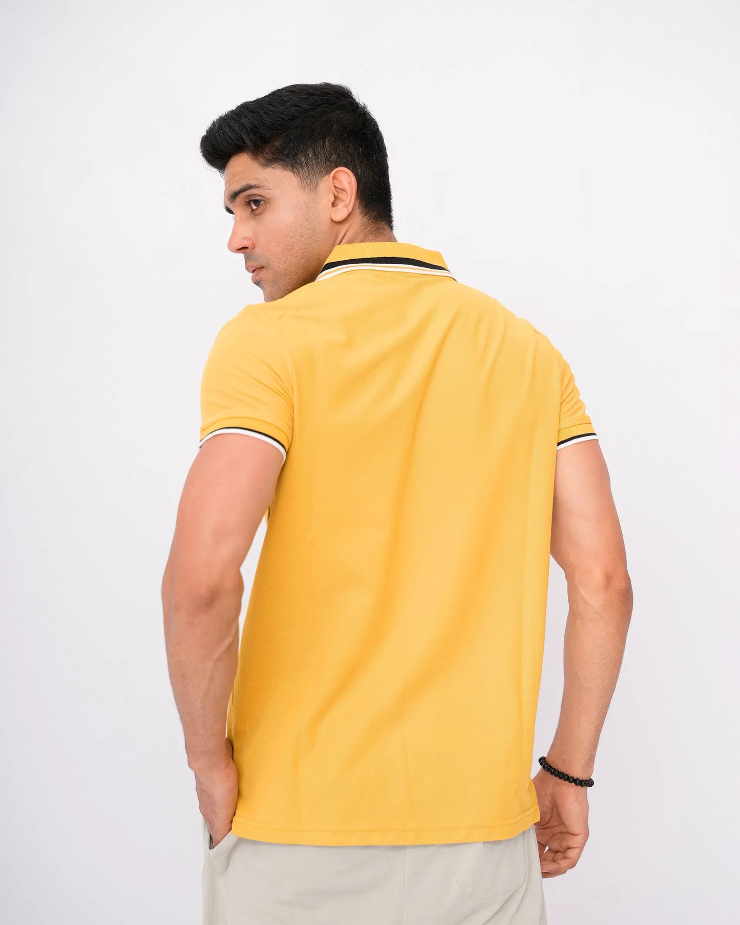 Men Tipping Polo Shirt - Yellow