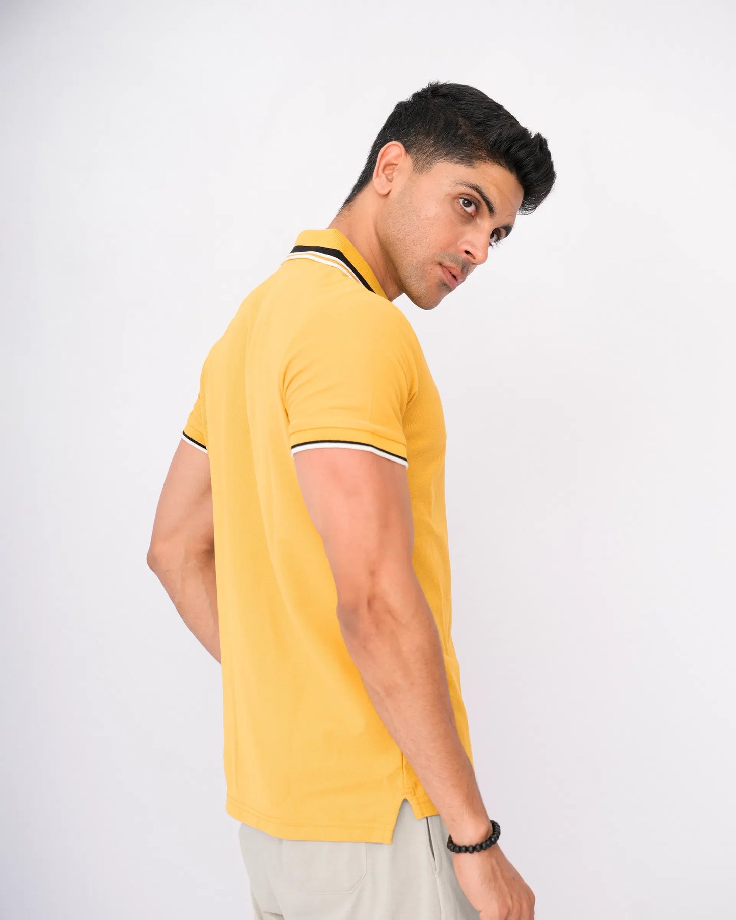 Men Tipping Polo Shirt - Yellow