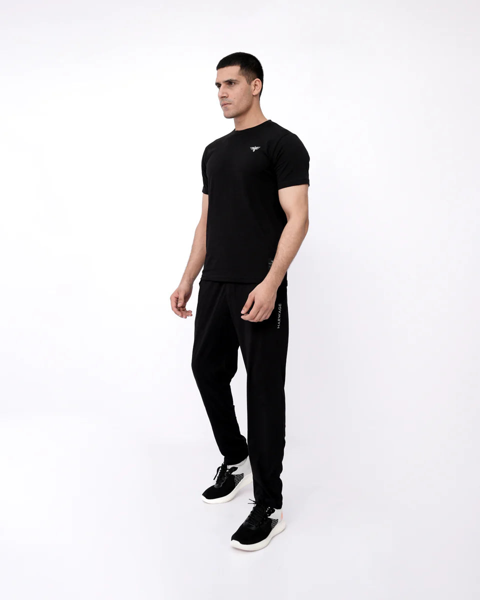 Men’s Solid Co-ord Set – Jet Black