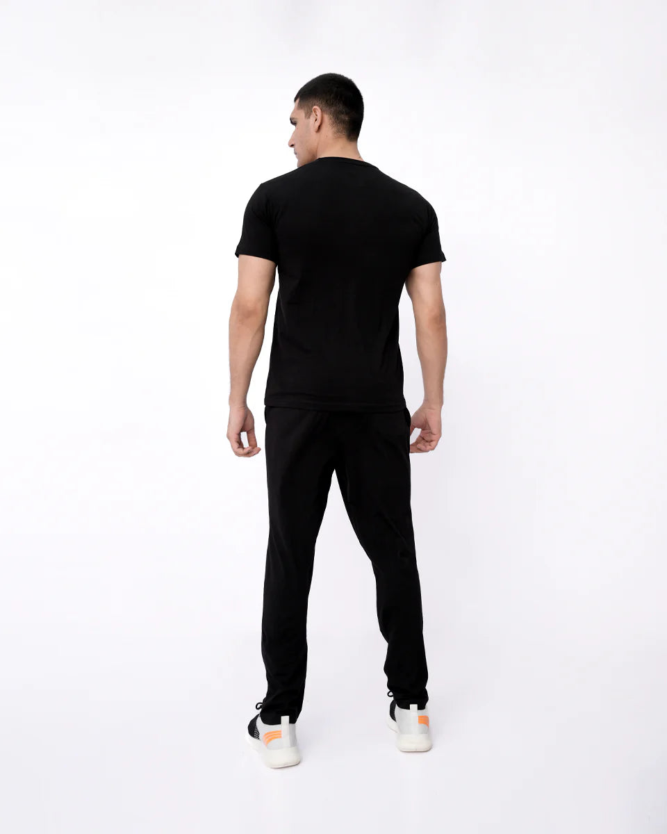 Men’s Solid Co-ord Set – Jet Black