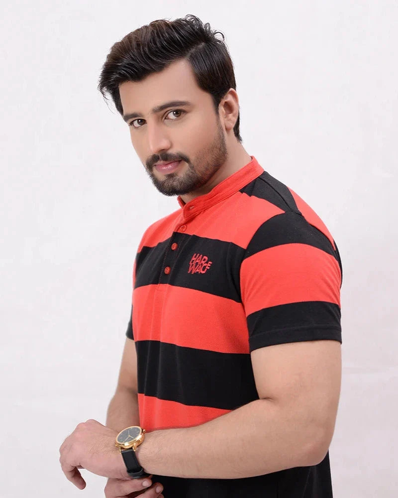 Men Stripe Polo Shirt - 6 Colors - Harwage