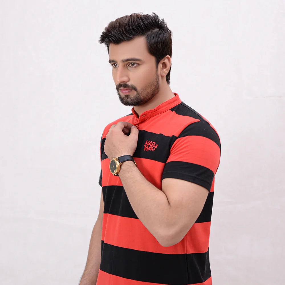 Men Stripe Polo Shirt - 6 Colors - Harwage