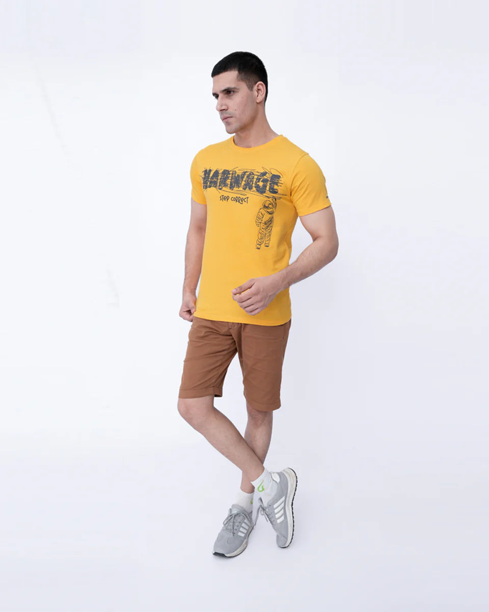 Men’s Printed Graphic T-Shirt – Lemon Chorme