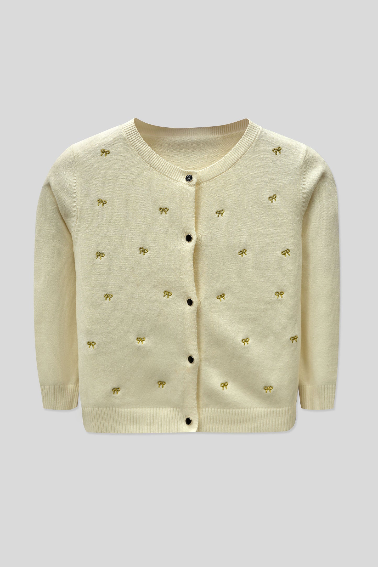 Little Girls’ Cotton Cardigan - Cloud Cream
