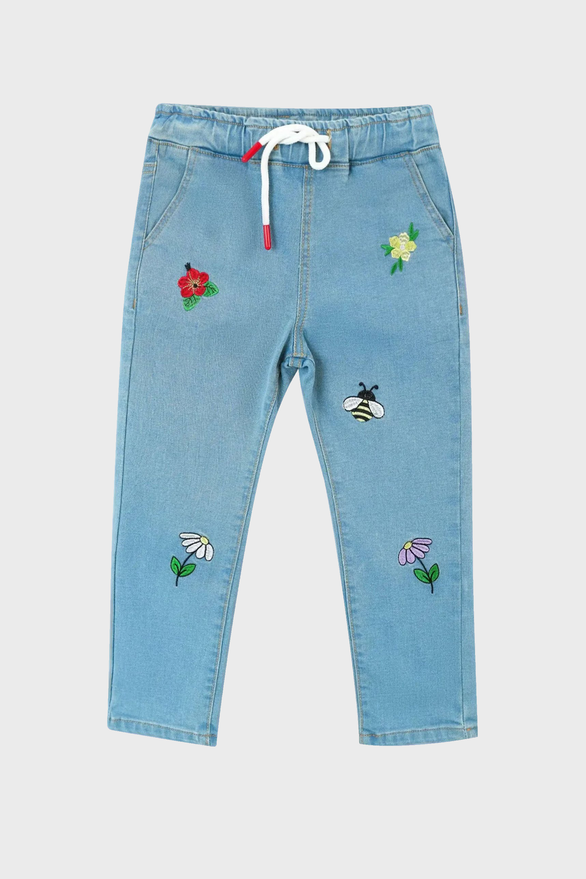 Little Girls' Straight Fit Denim Jeans - Light Blue