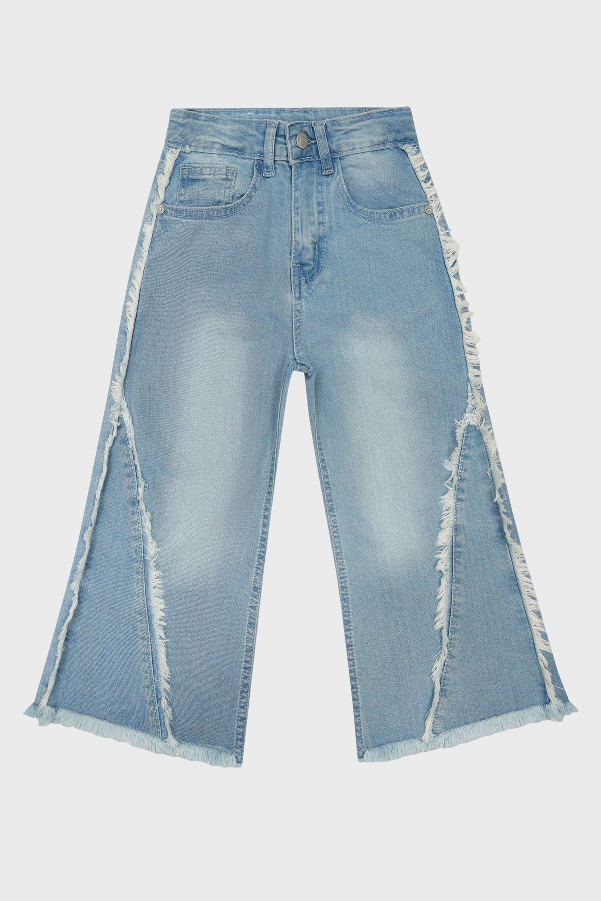 Girls Flared Fit Jeans - Mid Blue