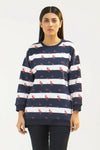 Women Sweatshirt Regular Fit - Multi Navy Blue
