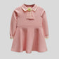 Little Girls’ Wool Frock - Tea Pink