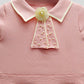 Little Girls’ Wool Frock - Tea Pink
