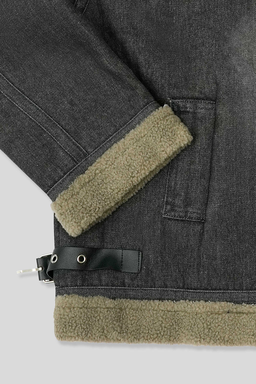 Women’s Fleece-Lined Denim Jacket - Smoky Grey