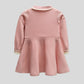 Little Girls’ Wool Frock - Tea Pink