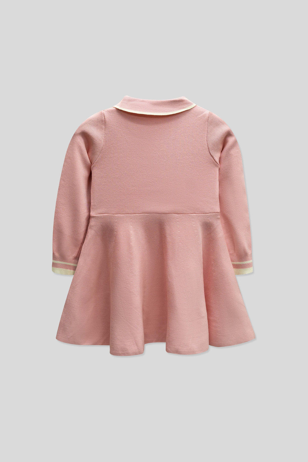 Little Girls’ Wool Frock - Tea Pink