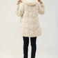 Women Puffer Parachute Jacket - Cream