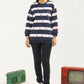 Women Sweatshirt Regular Fit - Multi Navy Blue