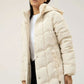 Women Puffer Parachute Jacket - Cream