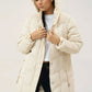 Women Puffer Parachute Jacket - Cream