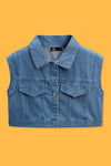 Junior Girls Denim Jacket - Light Wash