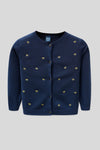 Little Girls’ Cotton Cardigan - Ink Blue