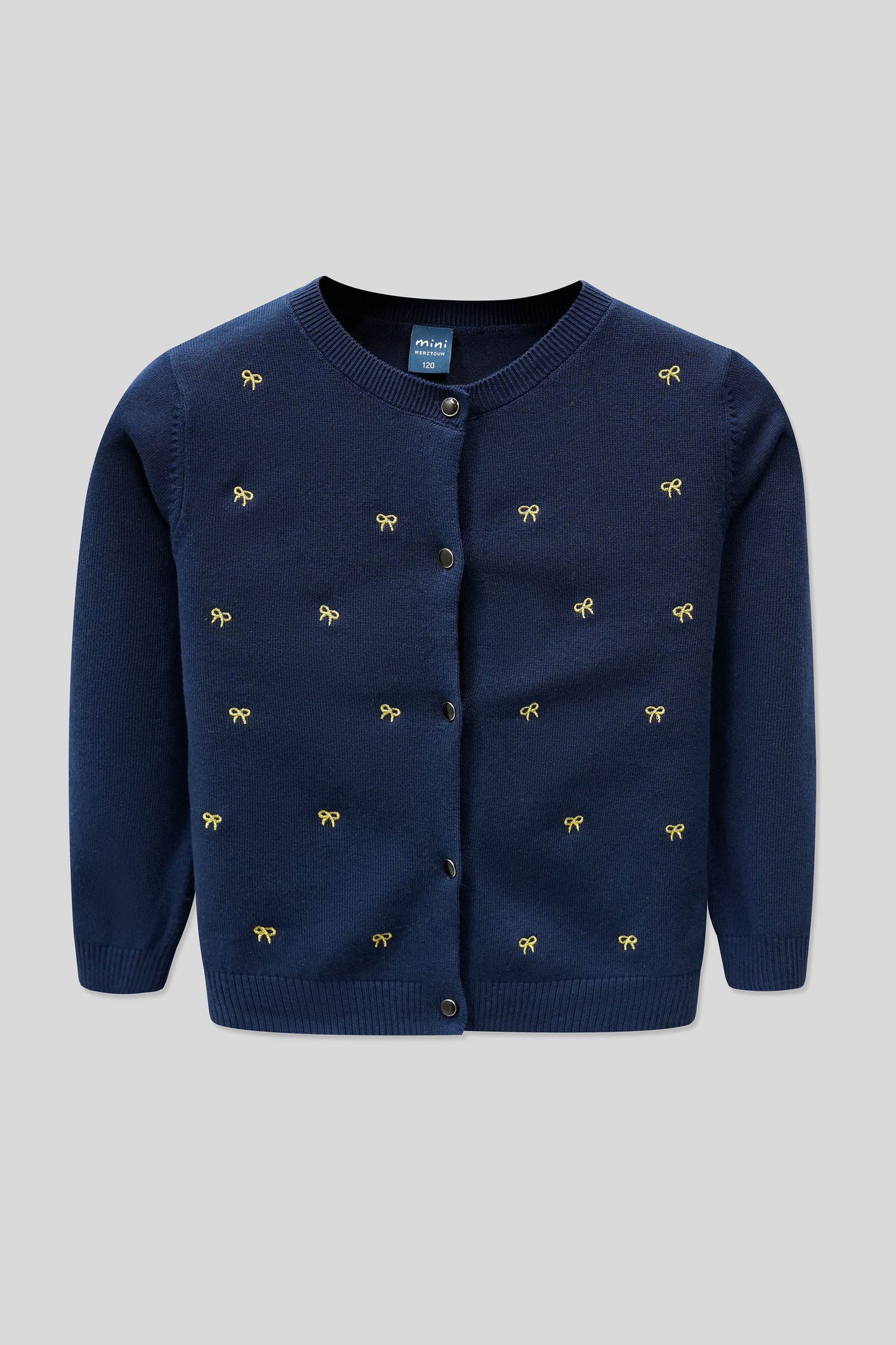 Little Girls’ Cotton Cardigan - Ink Blue