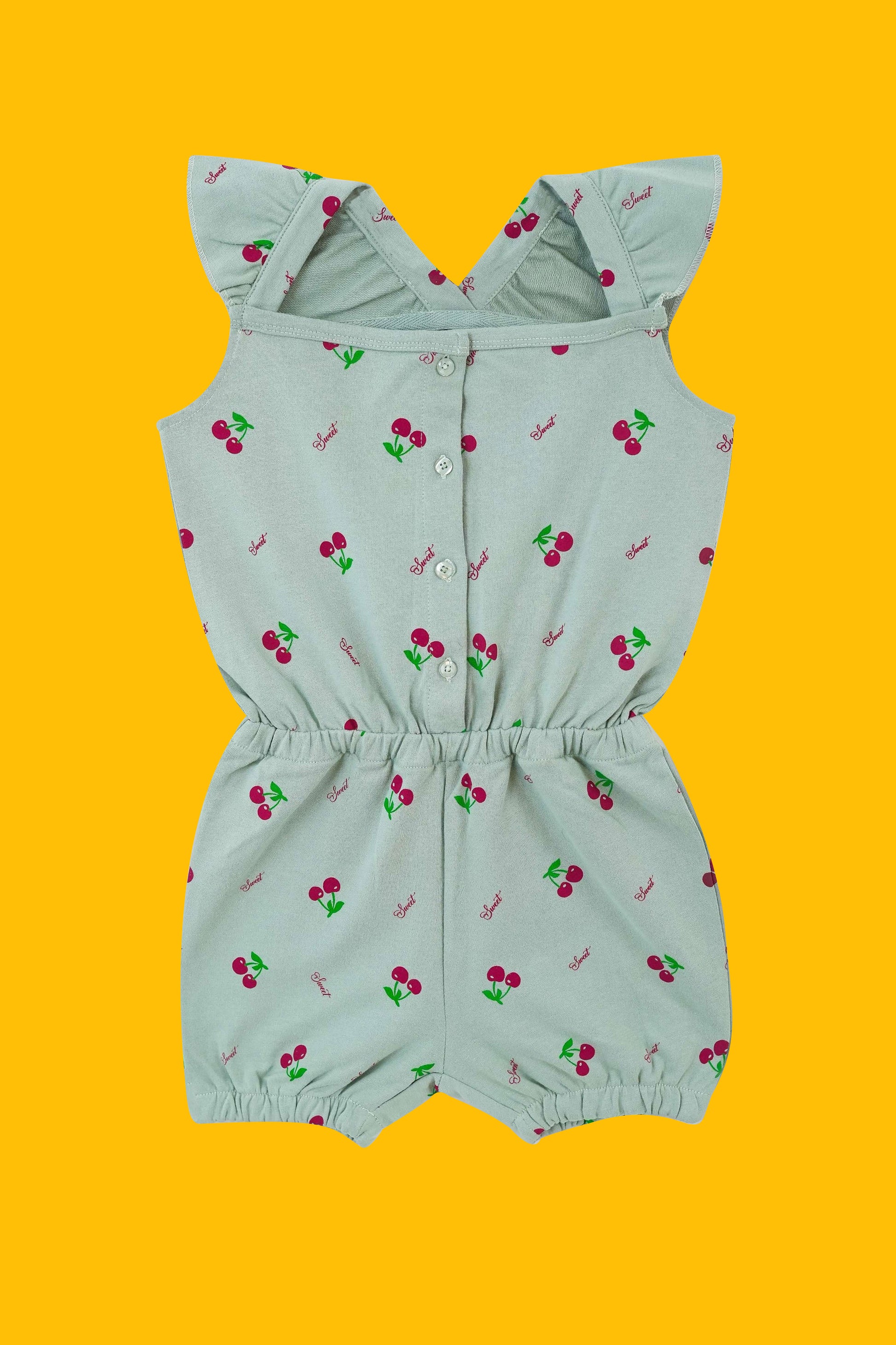 Little Girls' Short Sleeve Jumpsuit - Ash Grey