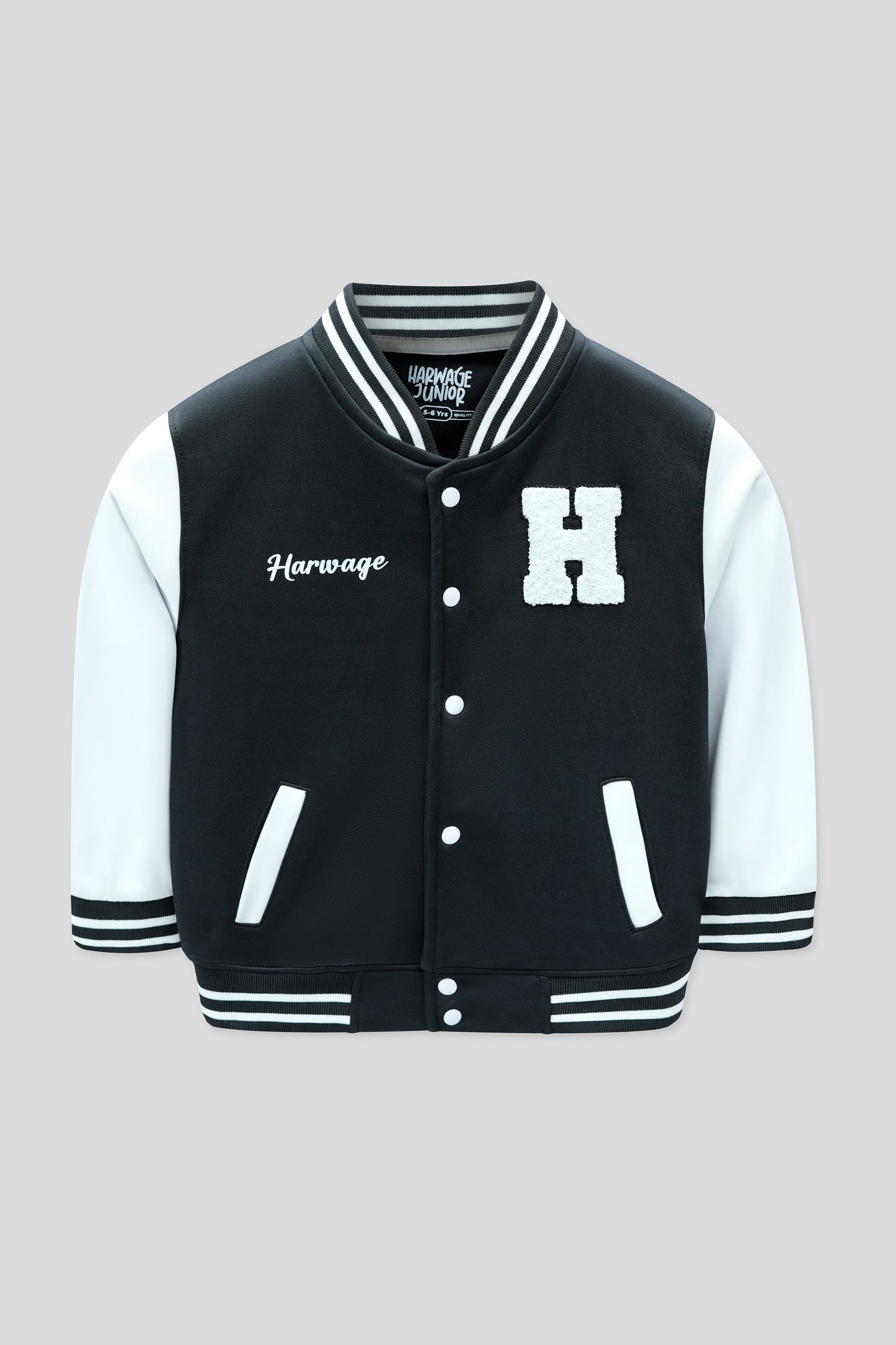 Little Boys’ Baseball Jacket - Black