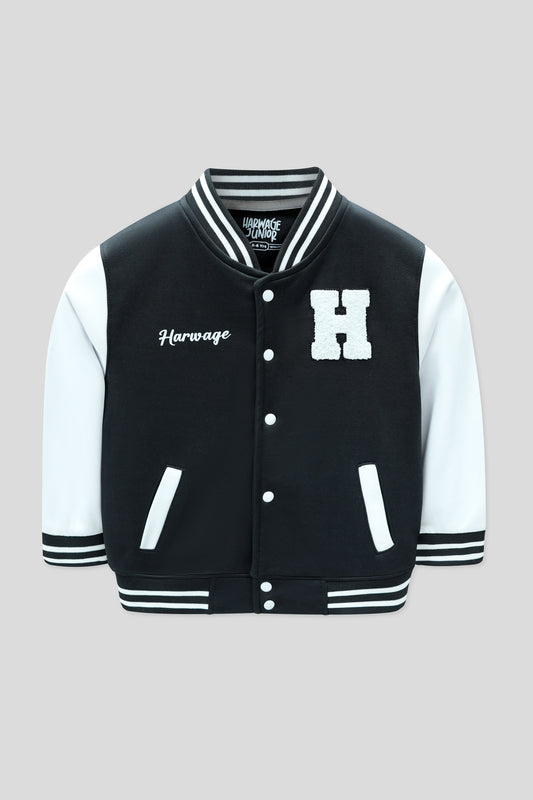 Little Boys’ Baseball Jacket - Black