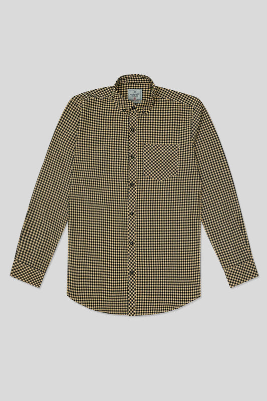 Men’s Classic Casual Shirt - Beige/Black